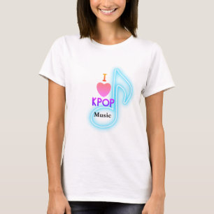 Camiseta Eu adoro música K-pop