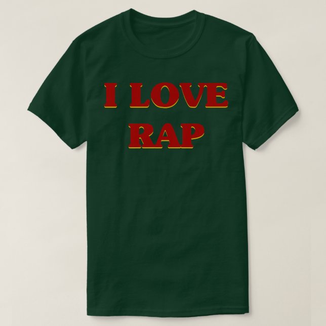 Camiseta Eu adoro música Rap (Frente do Design)