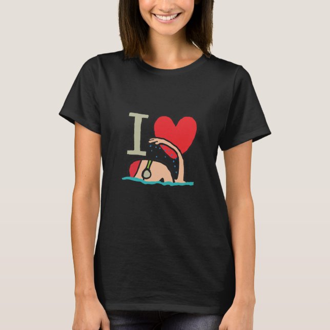 Camiseta Eu Adoro Nadar (Frente)