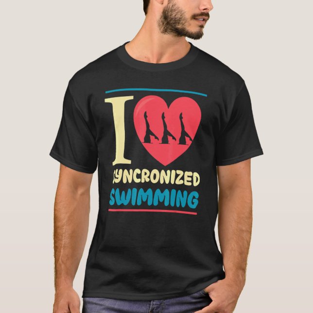Camiseta Eu Adoro Nadar Sincronizado (Frente)