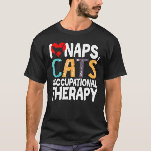 Camiseta Eu Adoro Naps Gatos E Gato De Pet De Terapia Ocupa