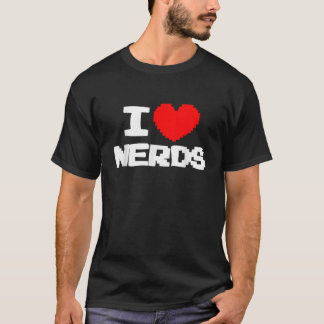 Camiseta Eu adoro nerd Eu píxel nerd videos games