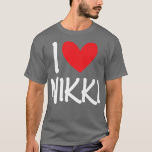 Camiseta Eu Adoro Nikki Name Personalizada Menina Mulher BF