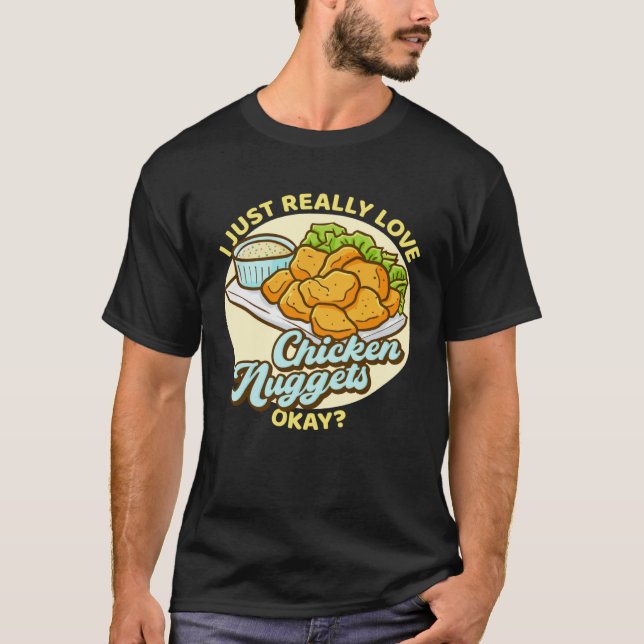 Camiseta Eu Adoro Nuggets De Frango Ok Nuggets (Frente)