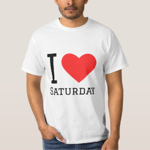 Camiseta Eu adoro o adesivo do quadrado sábado