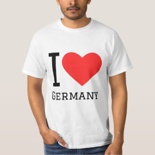 Camiseta Eu adoro o adesivo quadrado da Alemanha