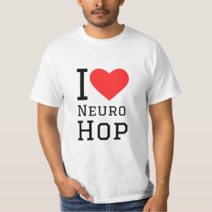 Camiseta Eu adoro o adesivo quadrado do salto neuro