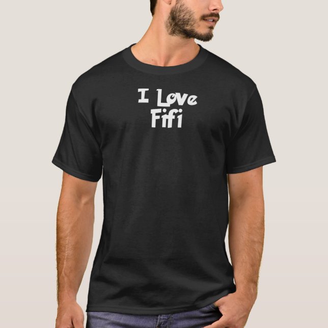 Camiseta Eu adoro o cachorrinho Fifi (Frente)