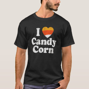 Camiseta Eu adoro o Candy Corn Halloween Retro Custo do ano