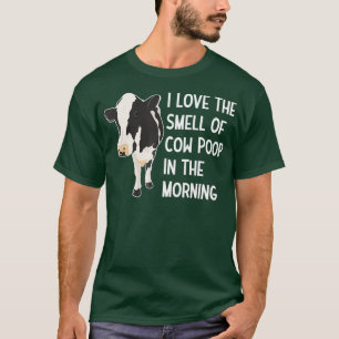 Camiseta Eu Adoro O Cheiro Da Vaca Na Fazenda Da Manhã
