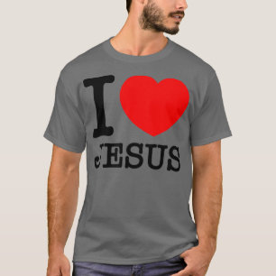 Camiseta Eu adoro o coração Jesus Design de texto negro