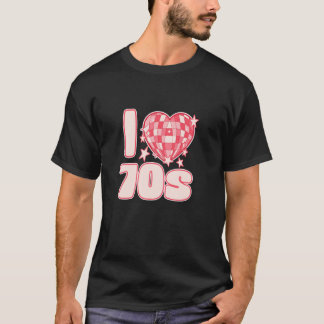 Camiseta Eu adoro o Disco Glam Rock dos anos 70 e retro vib