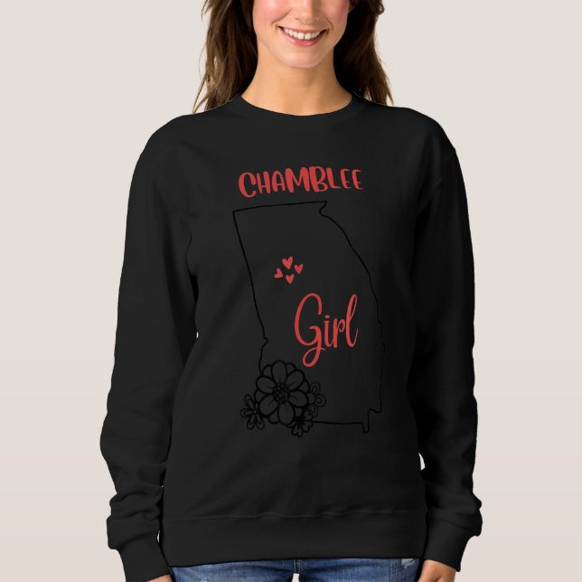 Camiseta Eu adoro o esboço de flores da Georgia Chamblee Ci (Frente)