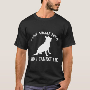 Camiseta Eu adoro o German shepherd Bumbum Roupa Puppy D