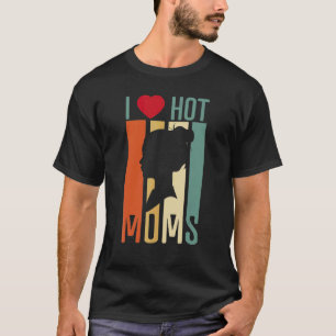 Camiseta Eu Adoro O Gráfico Retroativo Do Mães Vintage Para