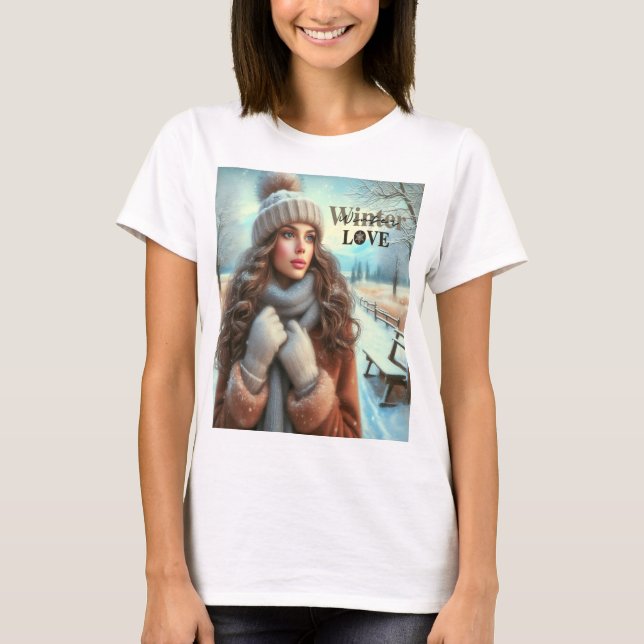 Camiseta Eu adoro o inverno (Frente)