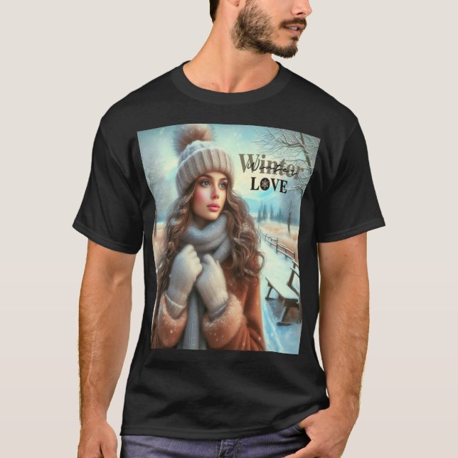 Camiseta Eu adoro o inverno (Frente)