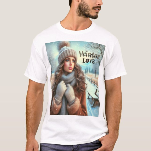 Camiseta Eu adoro o inverno (Frente)