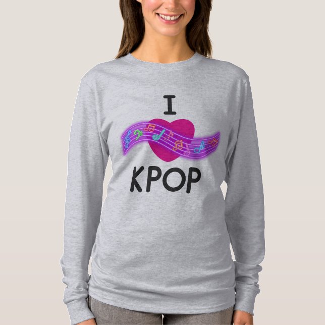 Camiseta Eu adoro o K-pop (Frente)