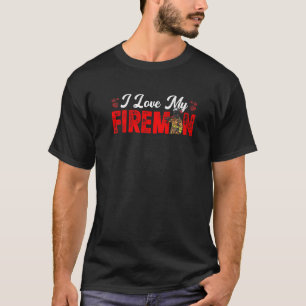 Camiseta Eu adoro o meu bombeiro bombeiro Pai bombeiros