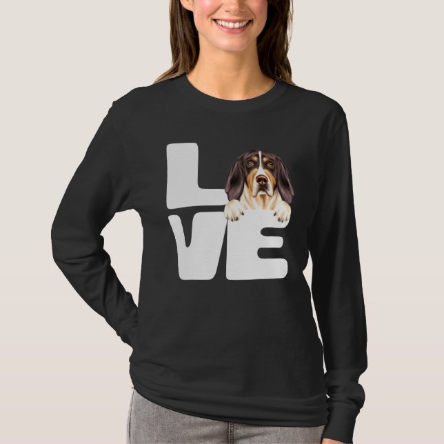 Camiseta Eu Adoro O Meu Cachorro Walker Coonhound (Frente)