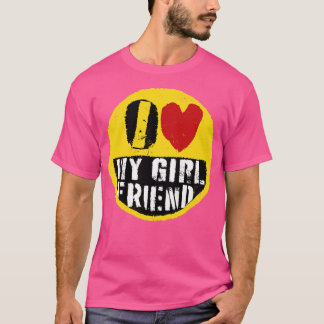 Camiseta Eu adoro o meu Grafite de namorados, eu corto a mi