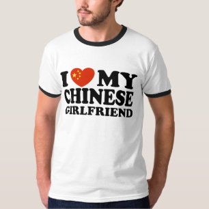 Camiseta Eu adoro o meu Namorada chinês