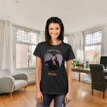 Camiseta Eu adoro o meu nome de foto de namorado<br><div class="desc">Adicione um nome e uma dentro de foto no quadro em forma de coração.</div>