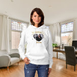 Camiseta Eu adoro o meu nome de foto do namorado<br><div class="desc">Adicione um nome e uma dentro de foto no quadro em forma de coração. Com corações ouros como decoração.</div>