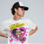 Camiseta Eu adoro o meu texto de foto personalizado do Namo<br><div class="desc">Crie o seu, eu adoro a minha camiseta namorada. Esta camisa pode ser uma dádiva engraçada e engraçada de aniversário. Forçar sua namorado a vestir essa camisa super fofa de tendência de tiktok o tempo todo. Ele receberá muitos elogios na escola e no Instagram. A camisa "Eu amo meu namorada"...</div>