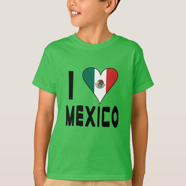 Camiseta Eu adoro o México Boy (Frente)