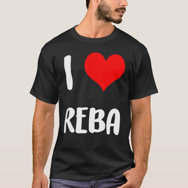 Camiseta Eu adoro o namorados cara da REBA Aniversário 6 (Frente)
