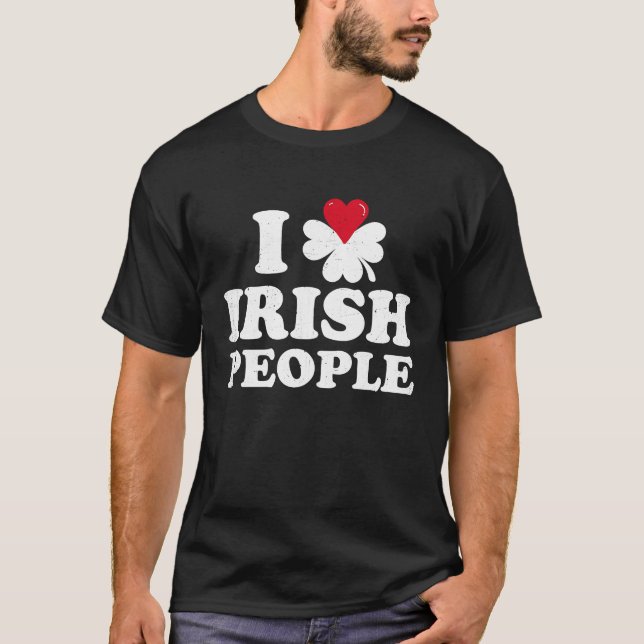 Camiseta Eu adoro o Orgulho da Irlanda do Pessoas e o Santo (Frente)