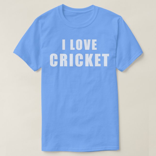 Camiseta Eu adoro o Presente do Cricket (Frente do Design)