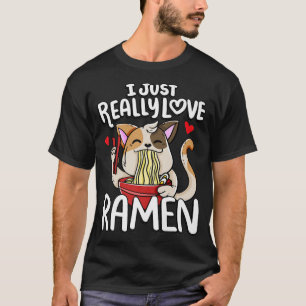 Camiseta Eu adoro o ramen Noodles Anime o Japão Engraçado