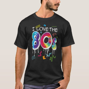 Camiseta Eu adoro o Retro Vintage Party Oitenta Green