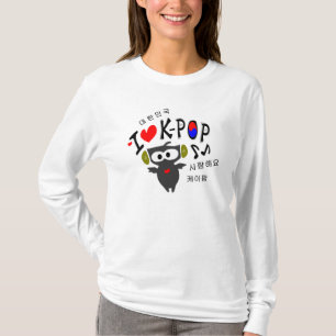 Camiseta Eu adoro o VETOR K-POP TXT OWL Senhoras Um Hoody L