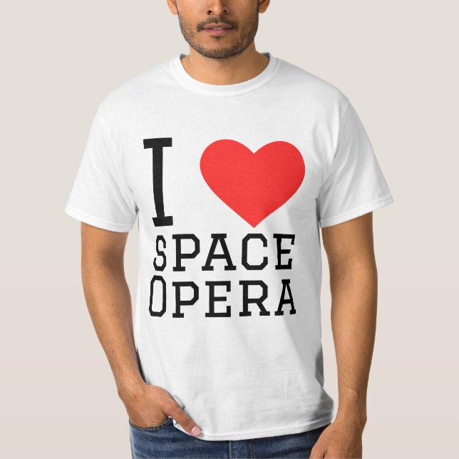 Camiseta Eu adoro ópera espacial (Frente)