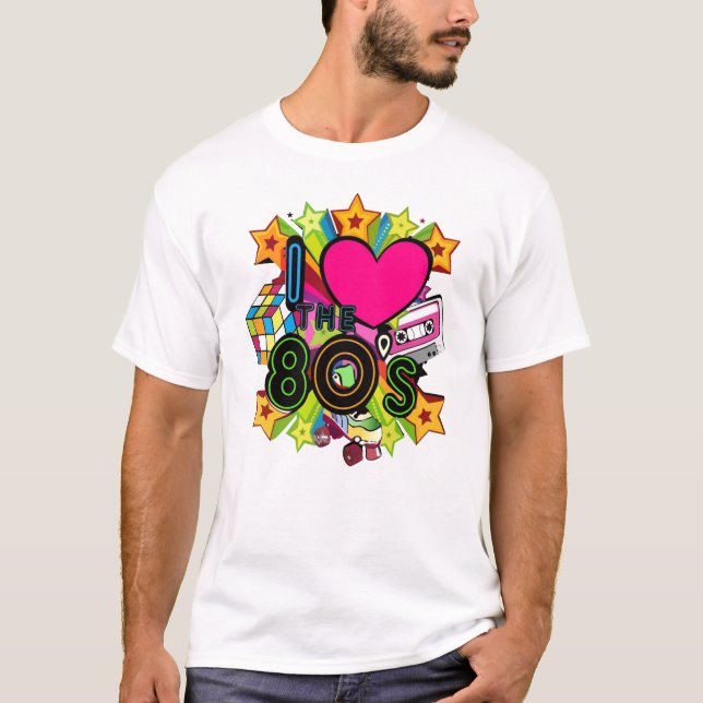 Camiseta Eu adoro os anos 80 (Frente)