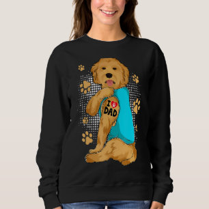 Camiseta Eu adoro Pai Tatuagem Ouro Cachorro Cachorro Propr