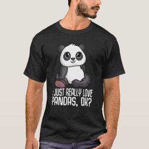 Camiseta Eu Adoro Pandas, Certo? Banda Bear Pan Cute