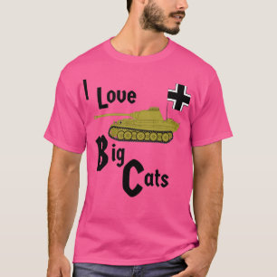 Camiseta Eu Adoro Pantera De Gatos Grandes
