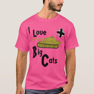 Camiseta Eu Adoro Pantera De Gatos Grandes