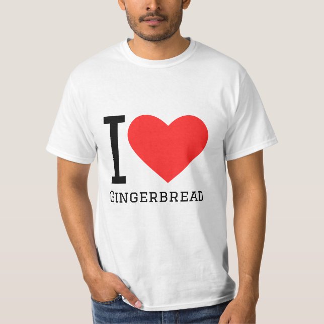 Camiseta Eu adoro pão de gengibre (Frente)