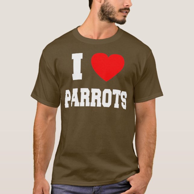 Camiseta Eu adoro papagaios (Frente)