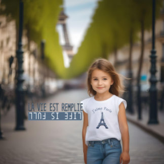 Camiseta Eu adoro Paris - J’aime Paris- e Citação Francesa 