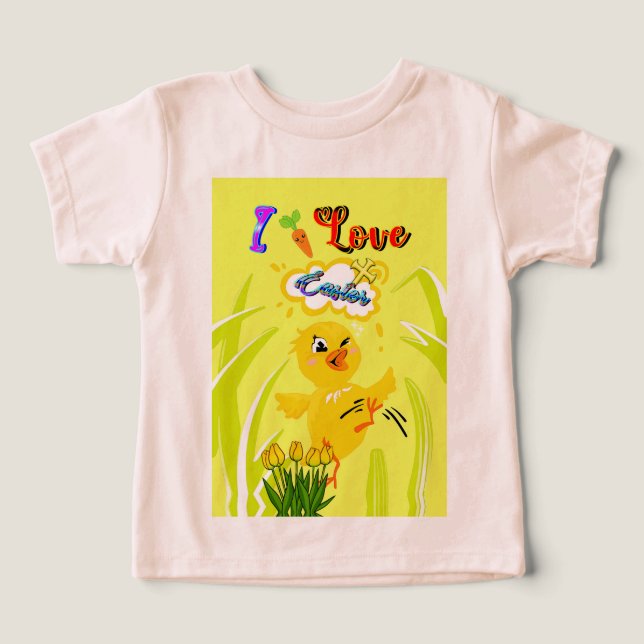 Camiseta Eu adoro Páscoa (Design frontal)