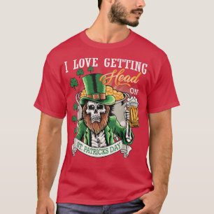 Camiseta Eu Adoro Pegar Cabeça No Esqueleto De Dia de São P