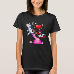 Camiseta Eu Adoro Peidar Um Amor De Unicórnio Peido Eu Cora