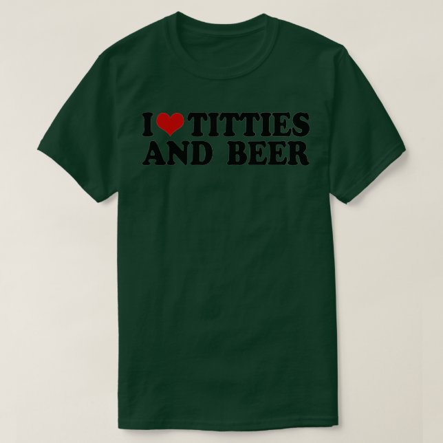 Camiseta Eu adoro peitões e cervejeiros, parte do dia de os (Frente do Design)